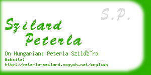 szilard peterla business card